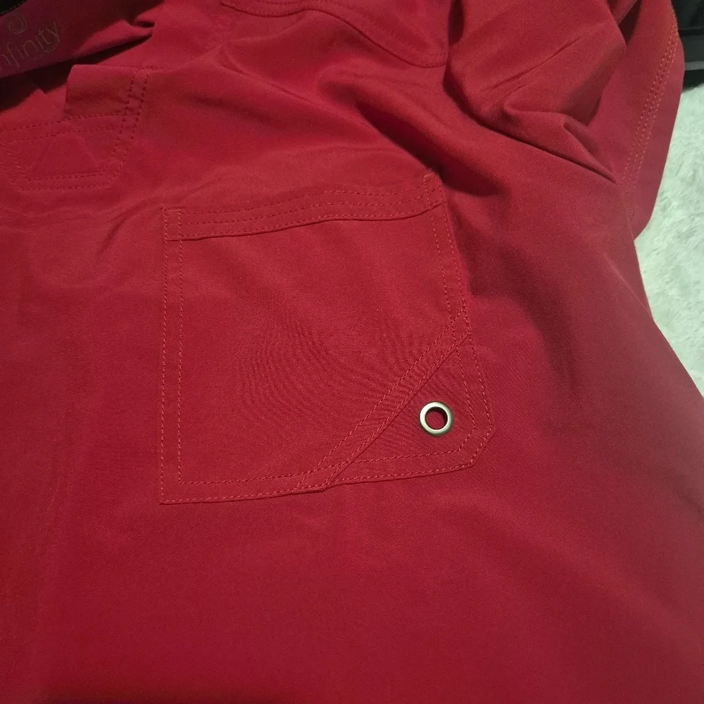 NFINITY Red Men's Scrub Shirt....Size:L - Picture 10 of 10